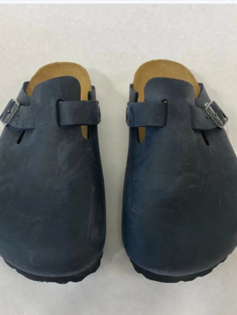 Birkenstock Boston Black Oiled Leather Narrow Width Sandals
